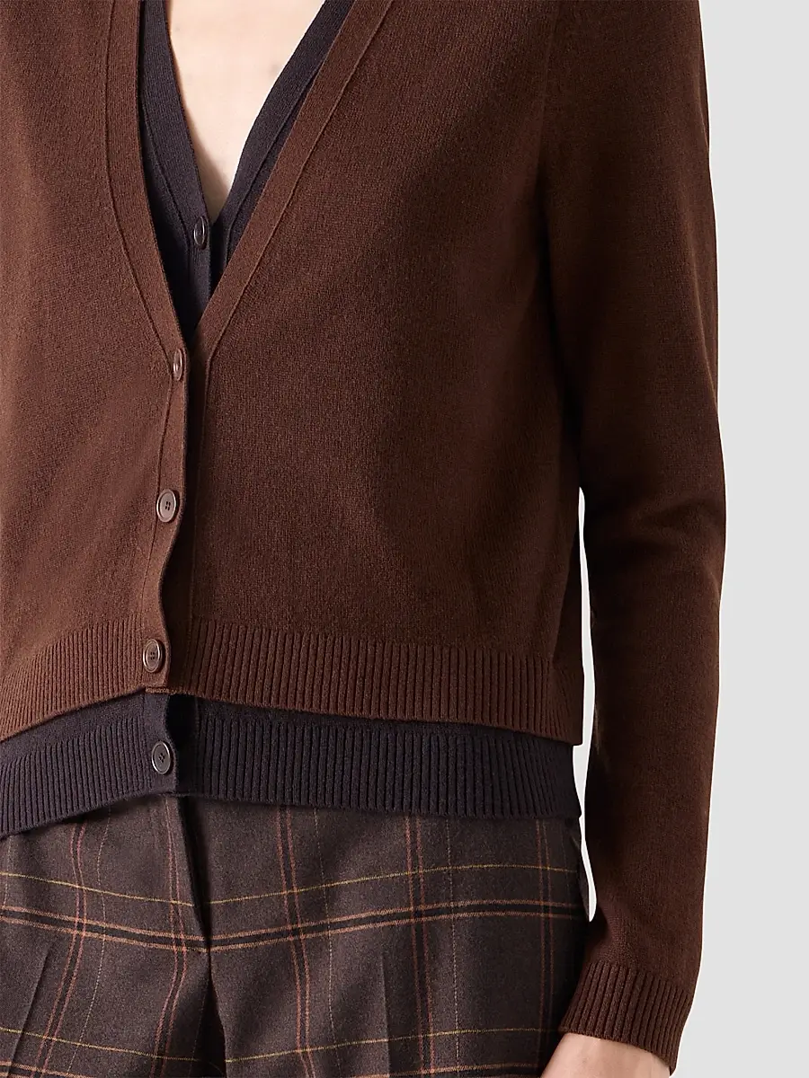 Akris punto Women's Wool-Cashmere V-Neck Cardigan | Thumbnail 6 Akris punto Women's Wool-Cashmere V-Neck Cardigan | Thumbnail 6