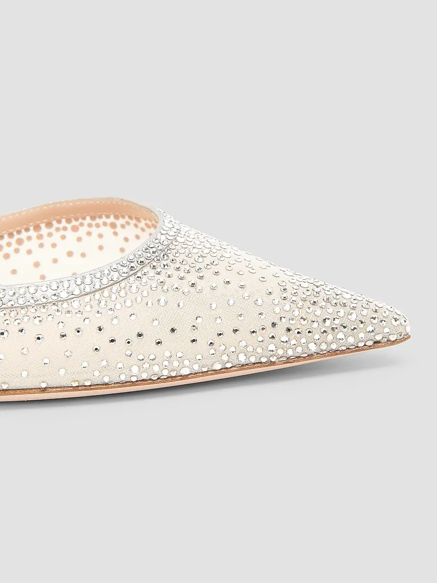 Gianvito Rossi Women's Burma 95MM Embellished Sheer Organza Pumps | Thumbnail 3