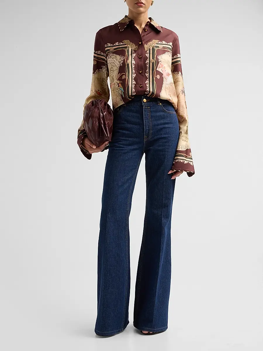 Zimmermann Women's Valiant Silk Twill Shirt | Thumbnail 2 Zimmermann Women's Valiant Silk Twill Shirt | Thumbnail 2