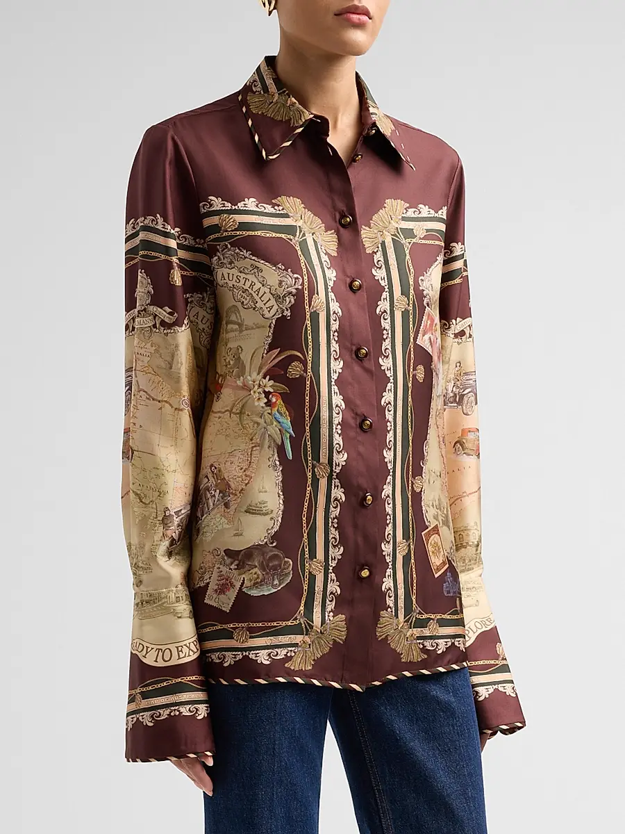 Zimmermann Women's Valiant Silk Twill Shirt | Thumbnail 4 Zimmermann Women's Valiant Silk Twill Shirt | Thumbnail 4