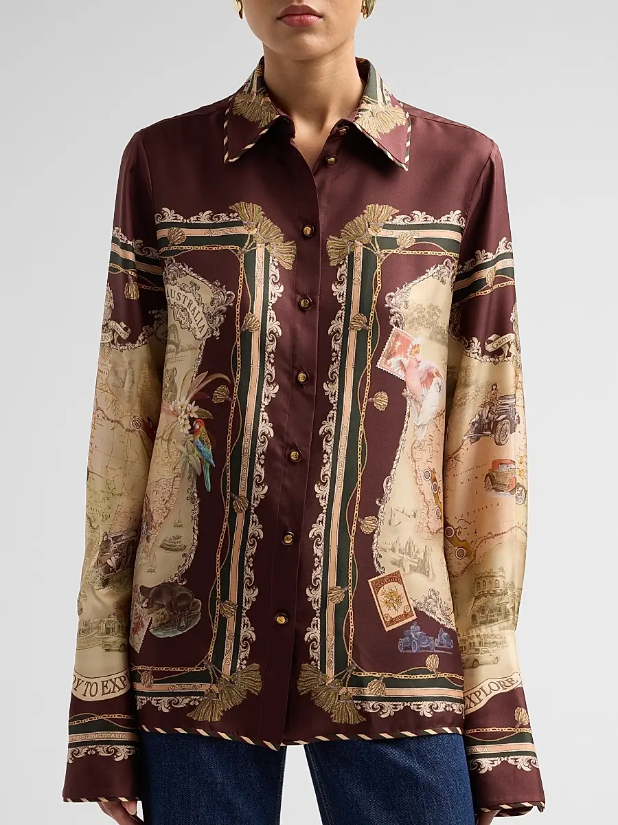 Zimmermann Women's Valiant Silk Twill Shirt | Thumbnail 5 Zimmermann Women's Valiant Silk Twill Shirt | Thumbnail 5