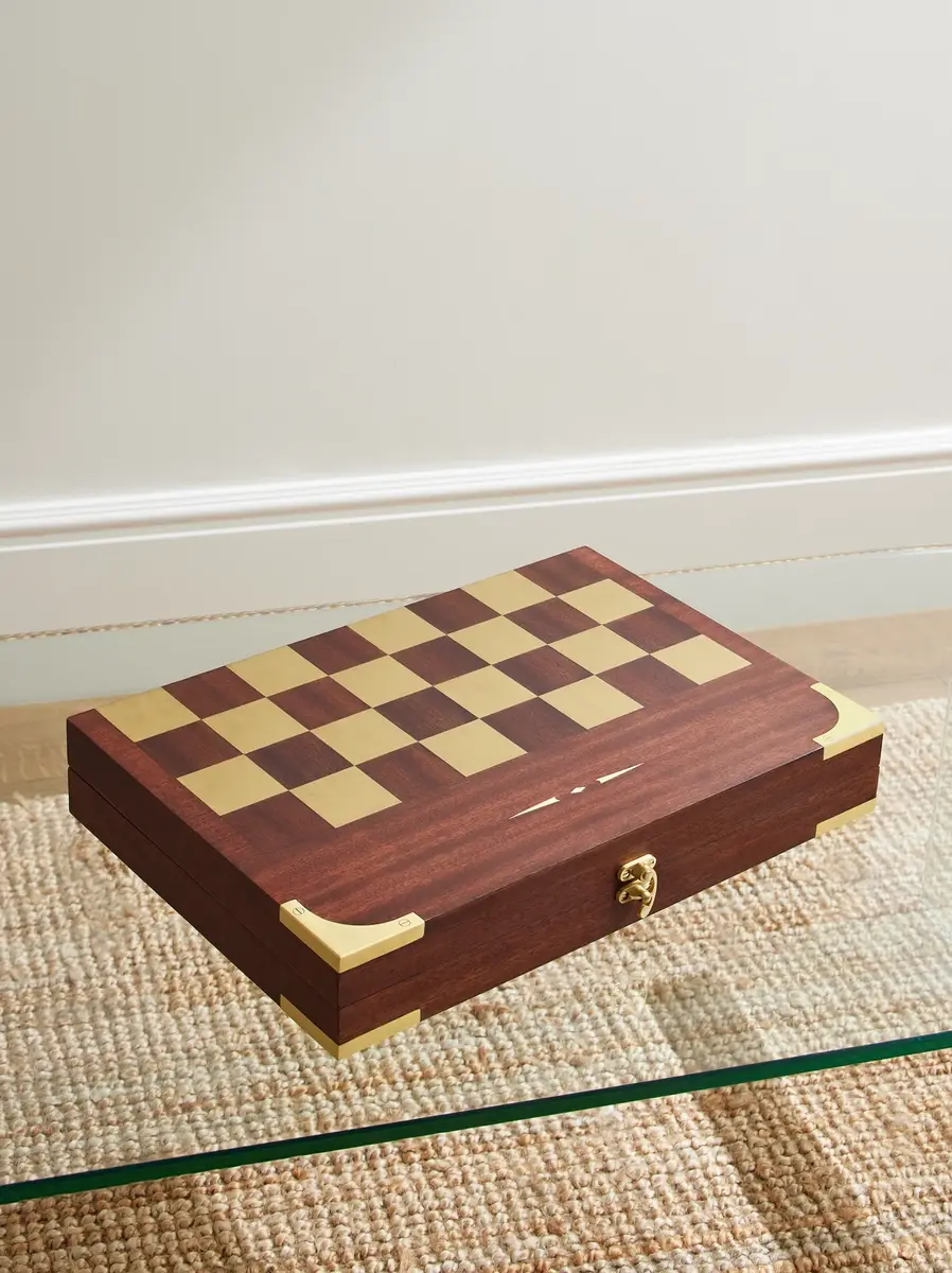 Ralph Lauren Home Parkwood Mahogany and Gold-Tone Backgammon and Chequers Set - Men | Thumbnail 3 Ralph Lauren Home Parkwood Mahogany and Gold-Tone Backgammon and Chequers Set - Men | Thumbnail 3