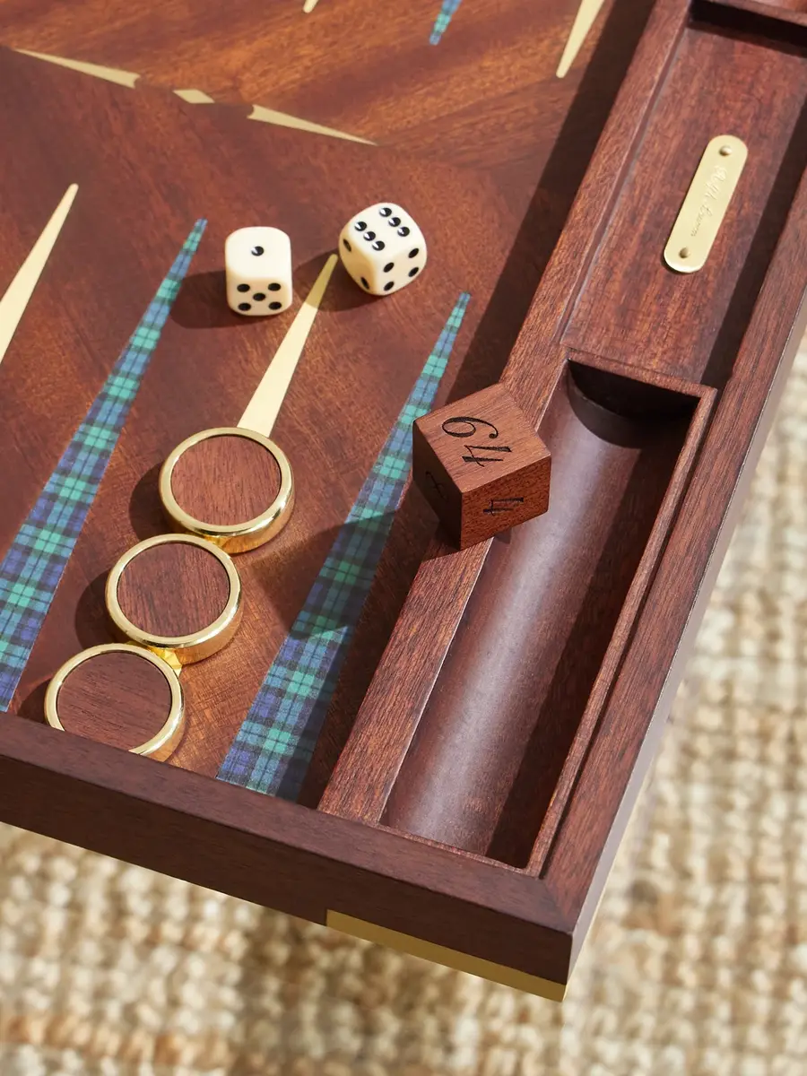 Ralph Lauren Home Parkwood Mahogany and Gold-Tone Backgammon and Chequers Set - Men | Thumbnail 4 Ralph Lauren Home Parkwood Mahogany and Gold-Tone Backgammon and Chequers Set - Men | Thumbnail 4