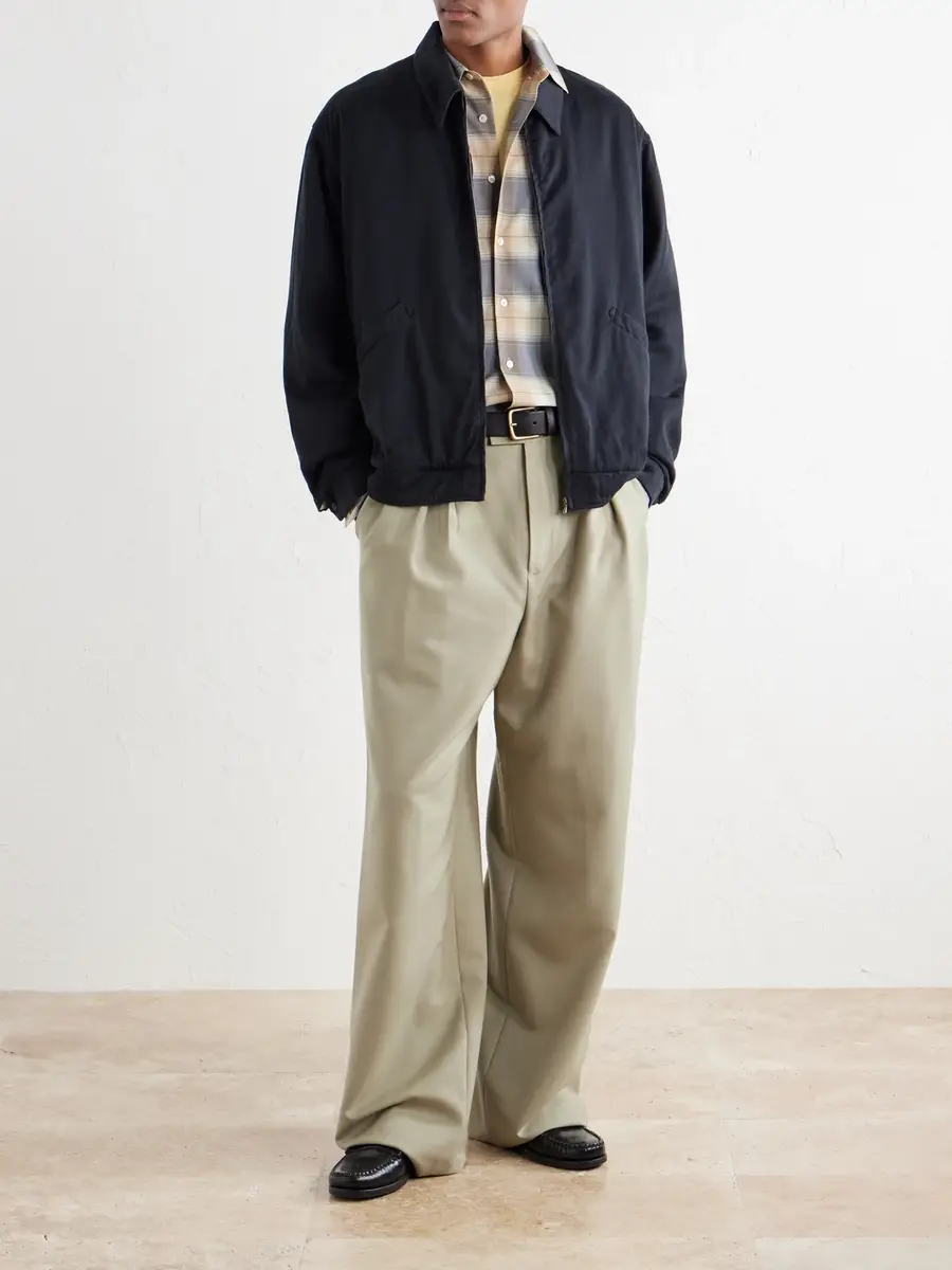 A.PRESSE Silk-Blend Gabardine Bomber Jacket - Men | Thumbnail 2 A.PRESSE Silk-Blend Gabardine Bomber Jacket - Men | Thumbnail 2