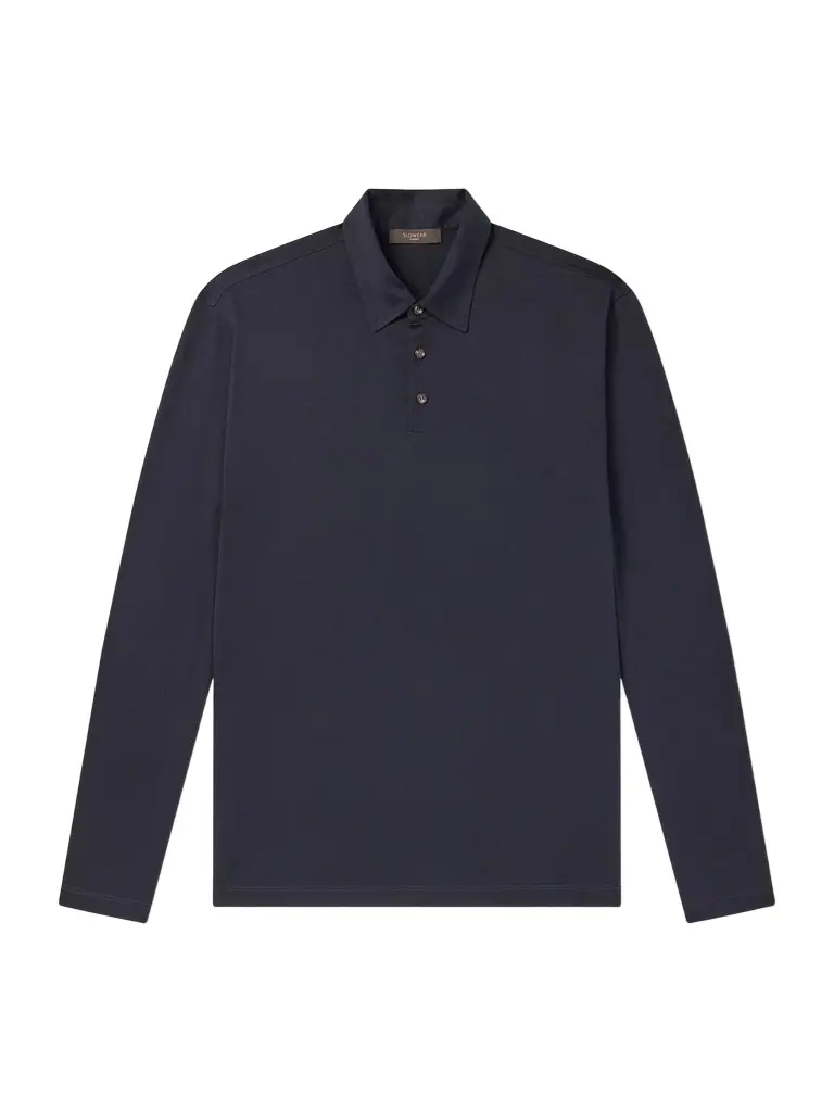 Slowear Zanone Cotton and Silk-Blend Jersey Polo Shirt - Men | Image 1 Slowear Zanone Cotton and Silk-Blend Jersey Polo Shirt - Men | Image 1
