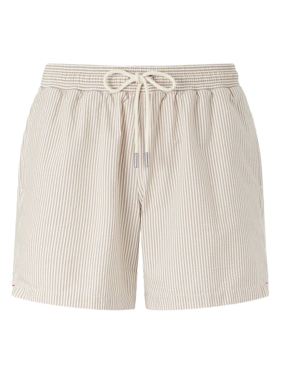 Orlebar Brown Boxer III Straight-Leg Mid-Length Seersucker Swim Shorts - Men