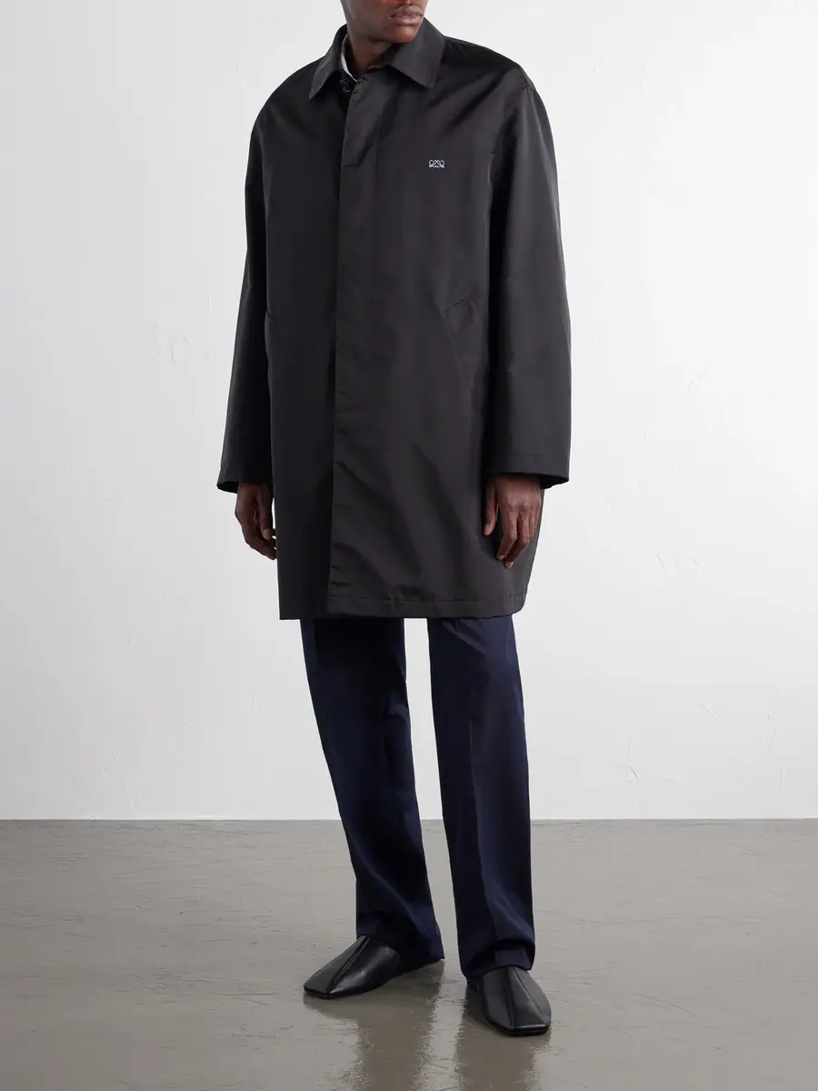 Loewe Logo-Embroidered Twill Trench Coat - Men | Thumbnail 3 Loewe Logo-Embroidered Twill Trench Coat - Men | Thumbnail 3