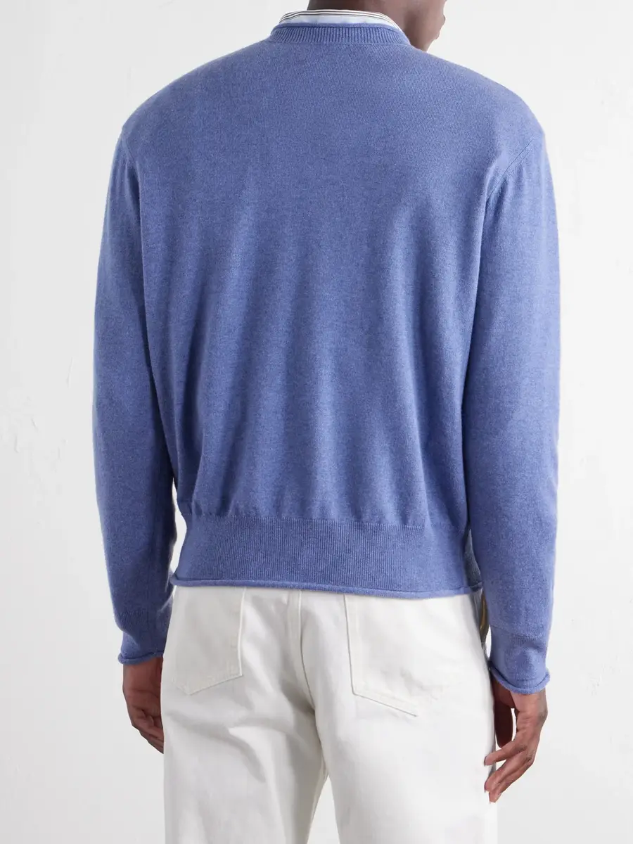 Loewe Anagram-Embroidered Cotton-Blend Sweater - Men | Thumbnail 4