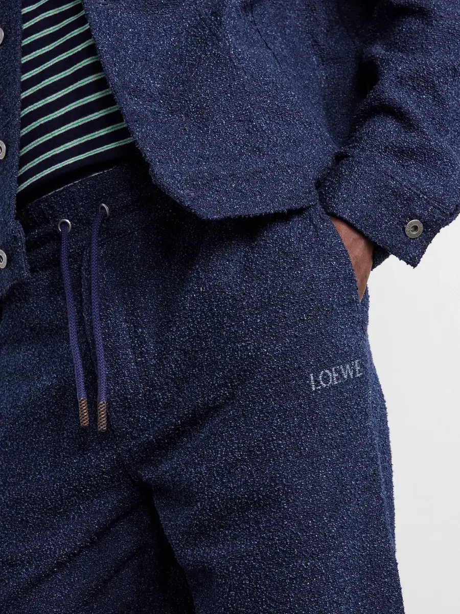 Loewe Wide-Leg Cotton-Blend Terry Drawstring Trousers - Men | Thumbnail 5 Loewe Wide-Leg Cotton-Blend Terry Drawstring Trousers - Men | Thumbnail 5