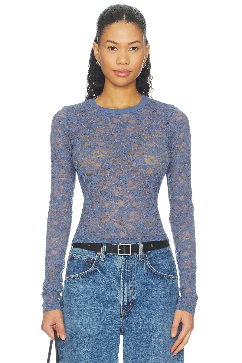 Vero Long Sleeve Fitted Lace Top Vero Long Sleeve Fitted Lace Top