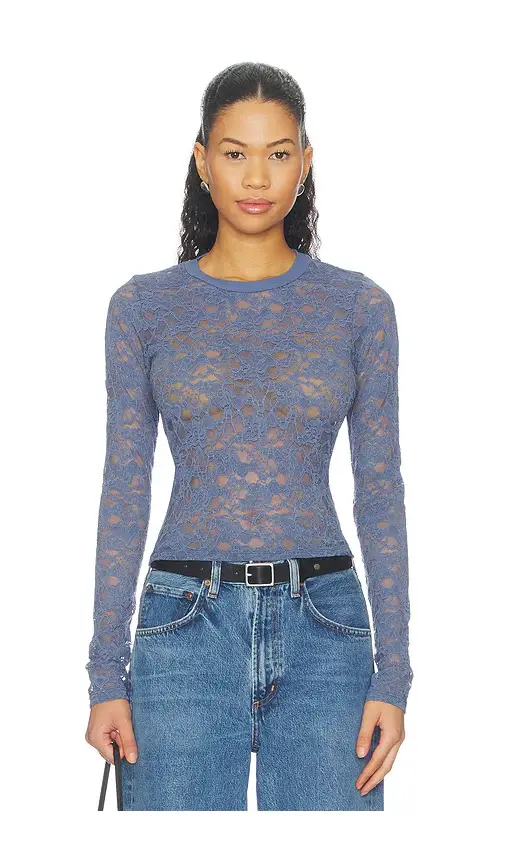 Vero Long Sleeve Fitted Lace Top Vero Long Sleeve Fitted Lace Top