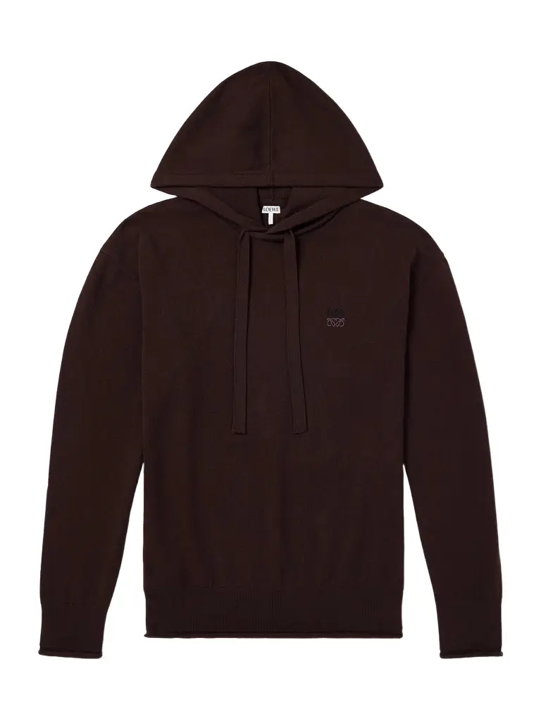 Anagram-Embroidered Cotton-Blend Hoodie - Men