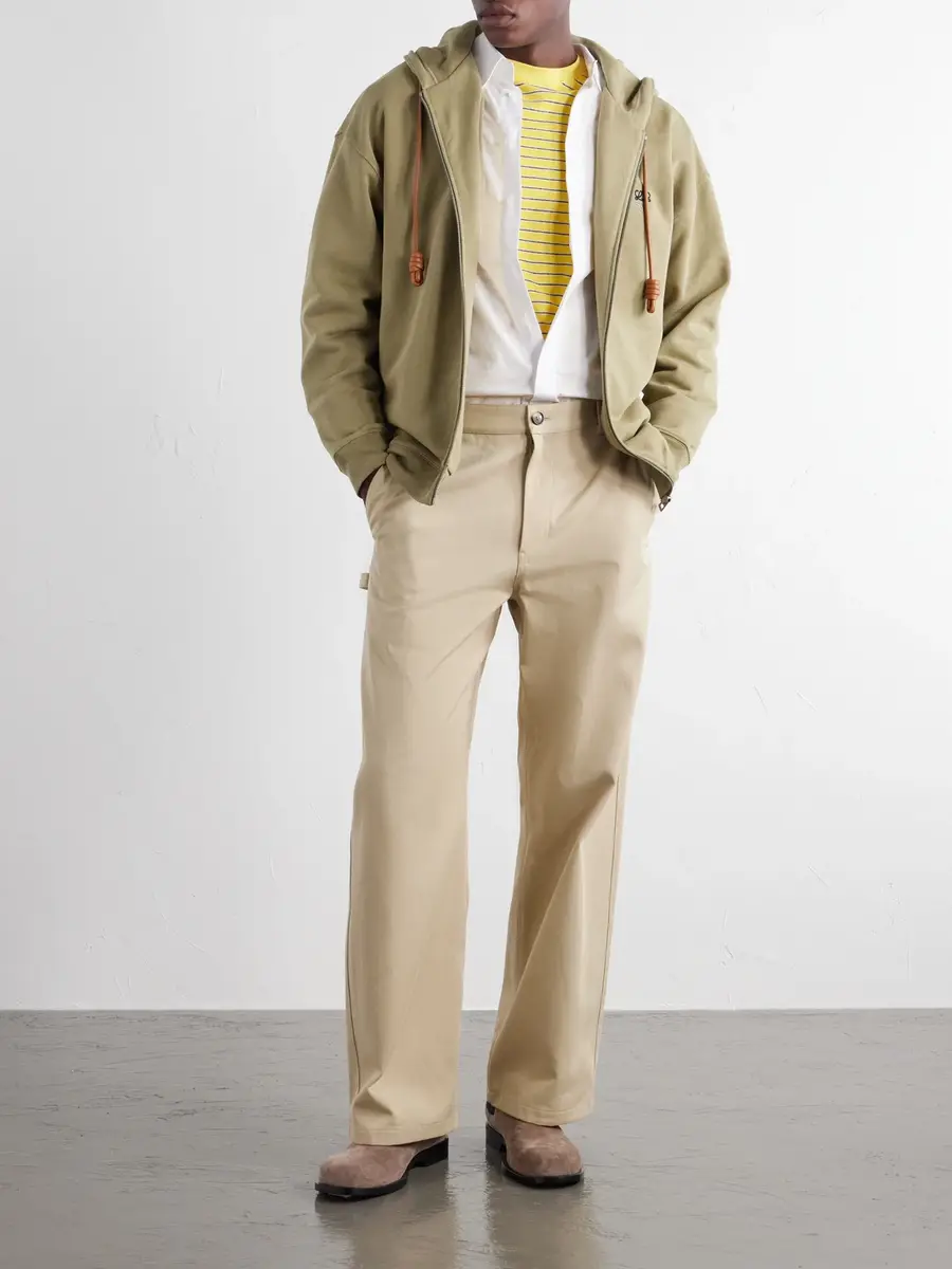 Loewe Anagram-Embroidered Cotton-Jersey Zip-Up Hoodie - Men | Thumbnail 2 Loewe Anagram-Embroidered Cotton-Jersey Zip-Up Hoodie - Men | Thumbnail 2