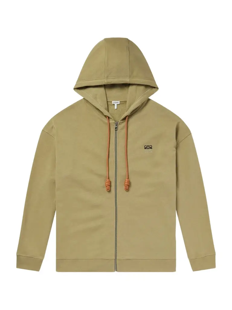 Loewe Anagram-Embroidered Cotton-Jersey Zip-Up Hoodie - Men | Image 1 Loewe Anagram-Embroidered Cotton-Jersey Zip-Up Hoodie - Men | Image 1