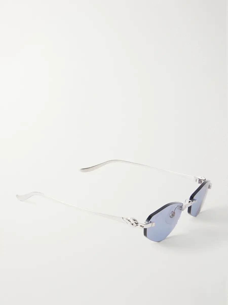 Cartier Eyewear Panthère de Cartier Rimless Round-Frame Silver-Tone Metal Sunglasses - Men | Thumbnail 4 Cartier Eyewear Panthère de Cartier Rimless Round-Frame Silver-Tone Metal Sunglasses - Men | Thumbnail 4