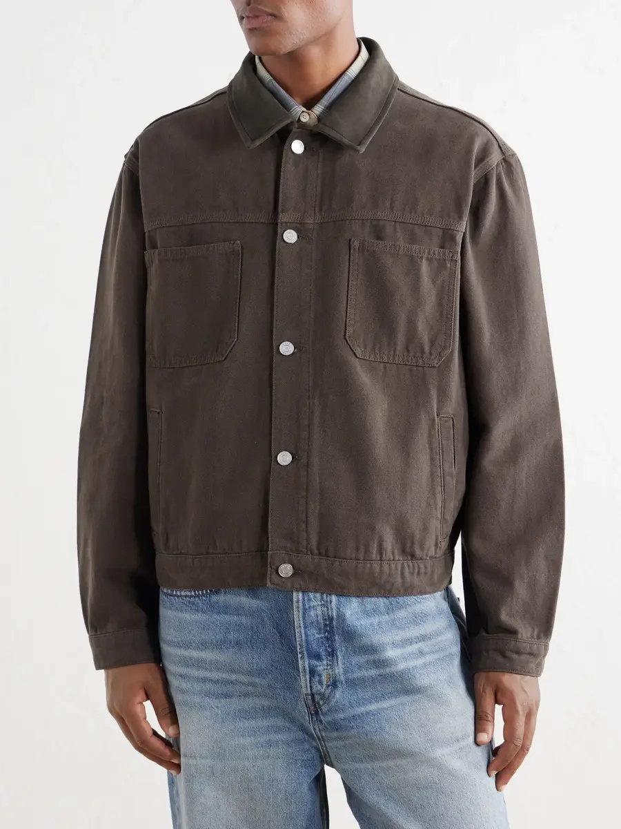 Frame Suede-Trimmed Cotton-Canvas Jacket - Men | Thumbnail 3 Frame Suede-Trimmed Cotton-Canvas Jacket - Men | Thumbnail 3