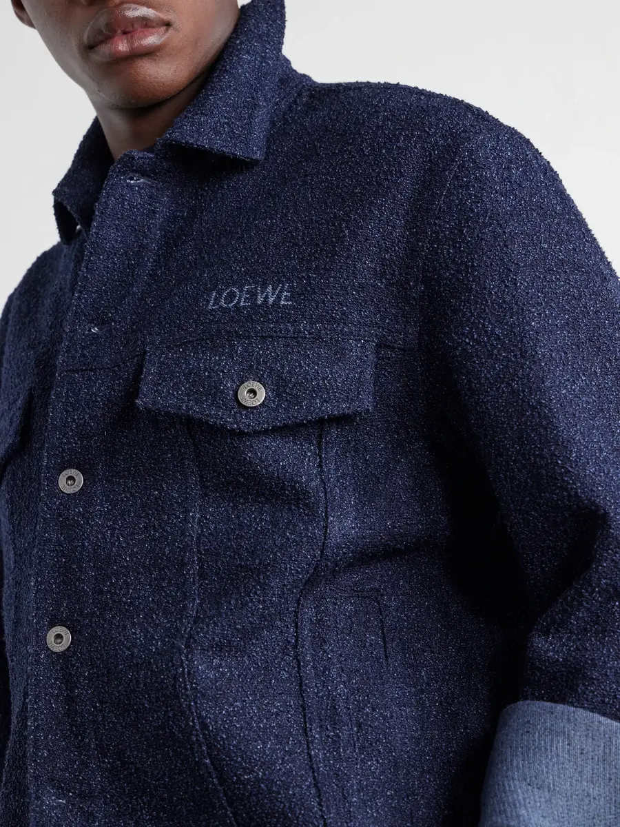 Loewe Logo-Embroidered Textured Denim Jacket - Men | Thumbnail 5 Loewe Logo-Embroidered Textured Denim Jacket - Men | Thumbnail 5