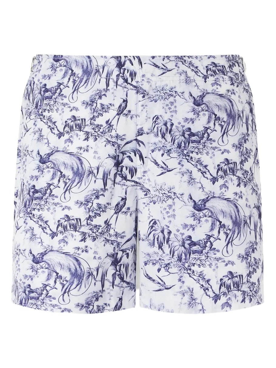 Orlebar Brown Bulldog Passetto Straight-Leg Mid-Length Printed Swim Shorts - Men