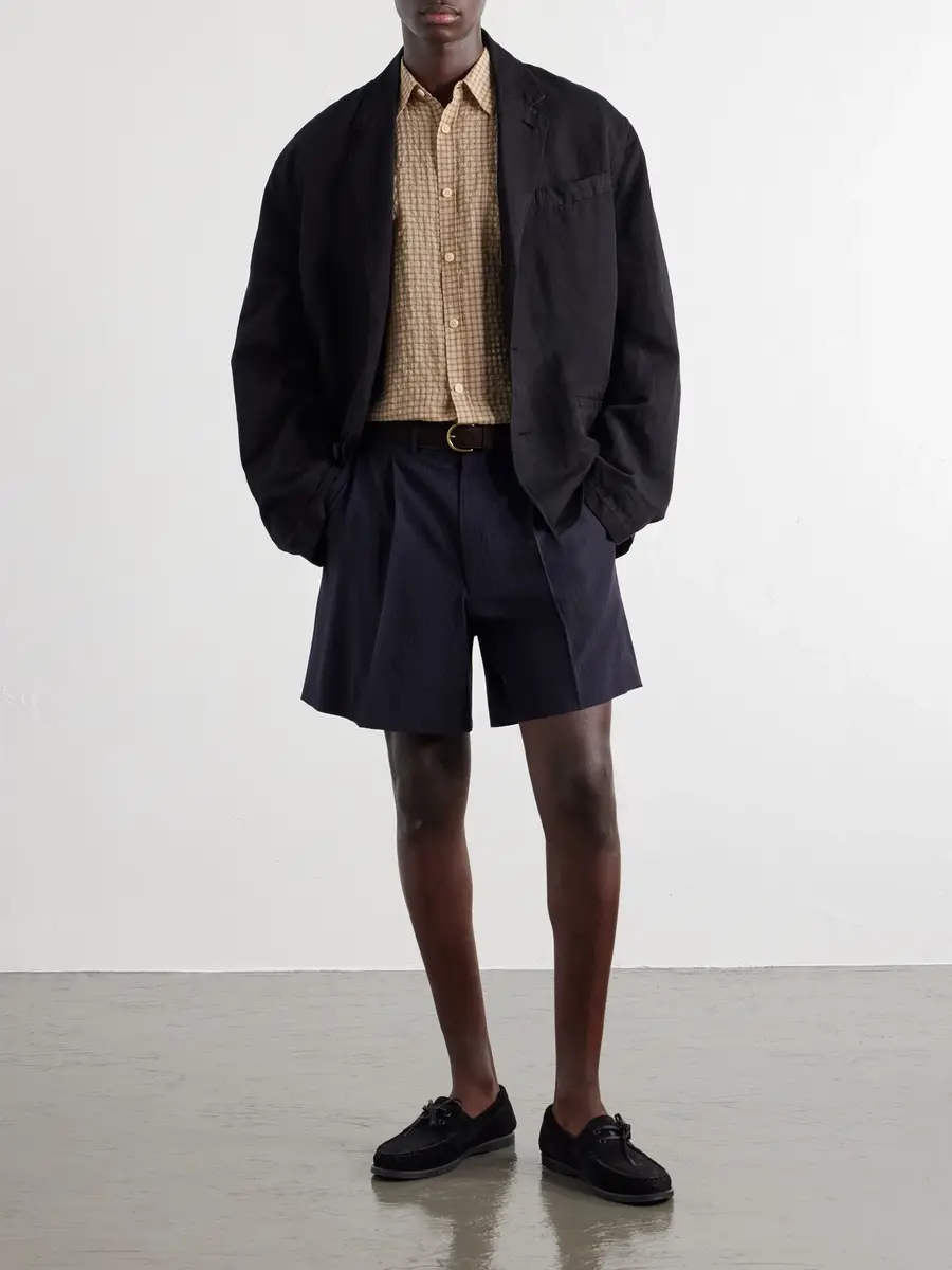 Oliver Spencer Checked Cotton-Blend Seersucker Shirt - Men | Thumbnail 2 Oliver Spencer Checked Cotton-Blend Seersucker Shirt - Men | Thumbnail 2