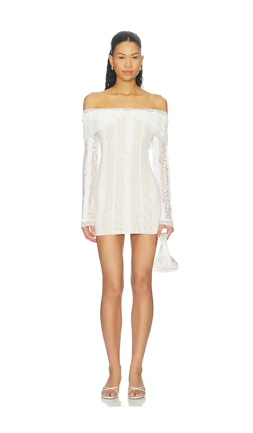 MORE TO COME Annabelle Off Shoulder Mini Dress