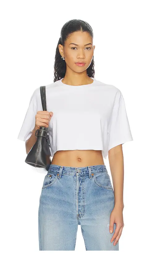 RE/DONE 90s Cropped Easy Tee | Image 1 RE/DONE 90s Cropped Easy Tee | Image 1