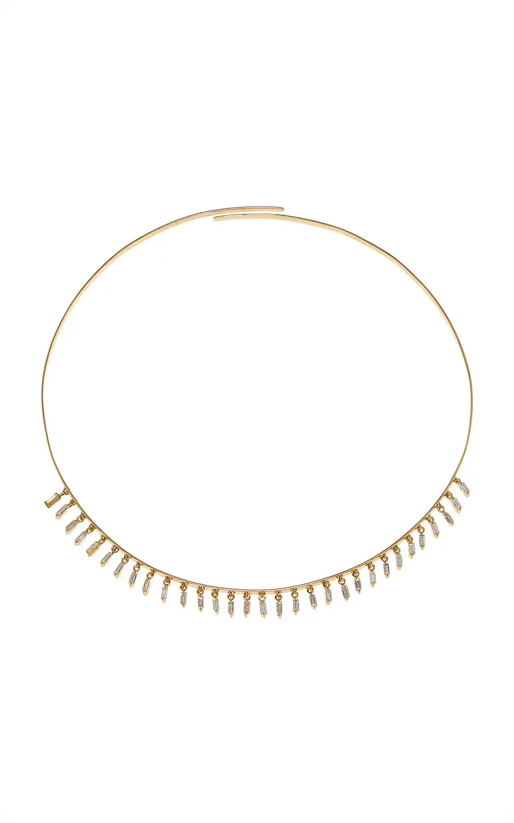 Suzanne Kalan Dangling 18K Yellow Gold Diamond Necklace