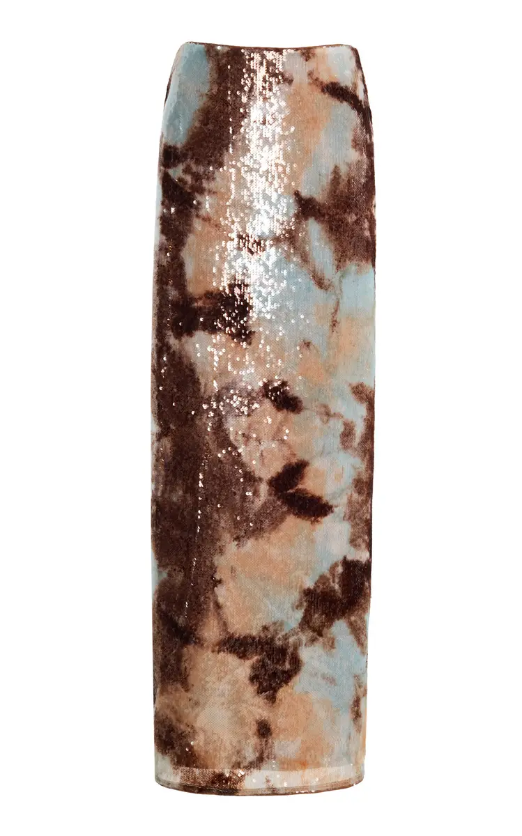Paris Georgia Mermaid Sequined Maxi Skirt