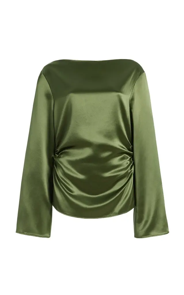 Third Form Anchored Wide Neck Satin Top