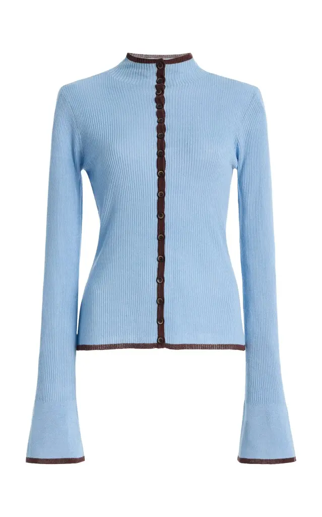 Third Form Bound Linen-Blend Knit Cardigan