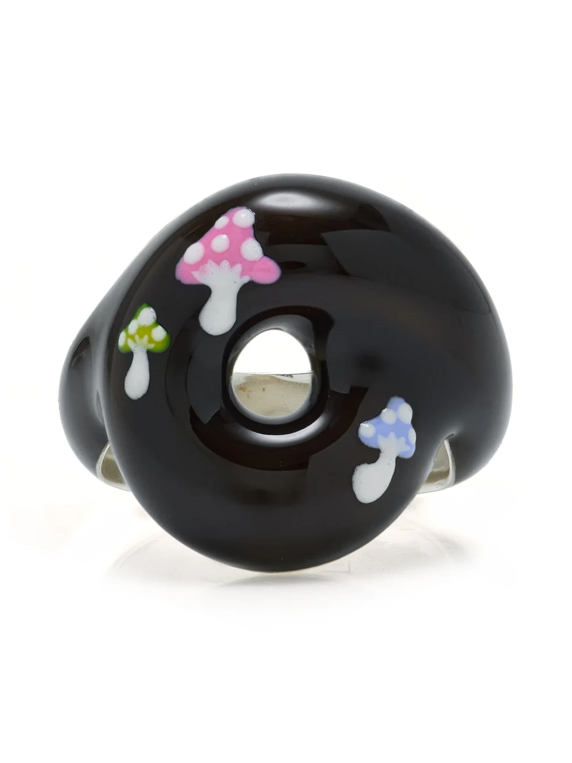 Exclusive Mushroom Tarallo Sterling Silver Enamel Ring Exclusive Mushroom Tarallo Sterling Silver Enamel Ring