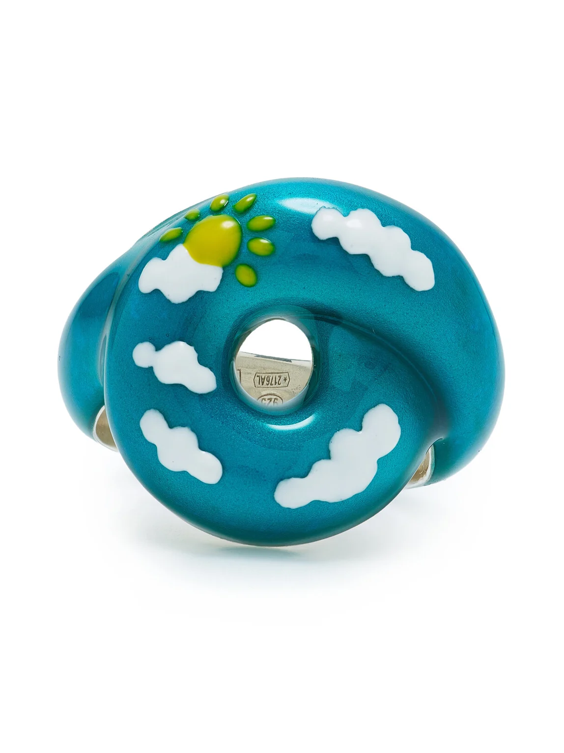 Bea Bongiasca Cloud Tarallo Sterling Silver Enamel Ring