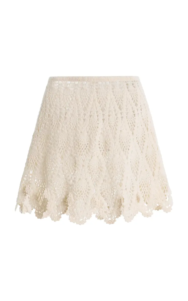 JW Anderson Crocheted Wool Lace Mini Skirt | Image 1 JW Anderson Crocheted Wool Lace Mini Skirt | Image 1