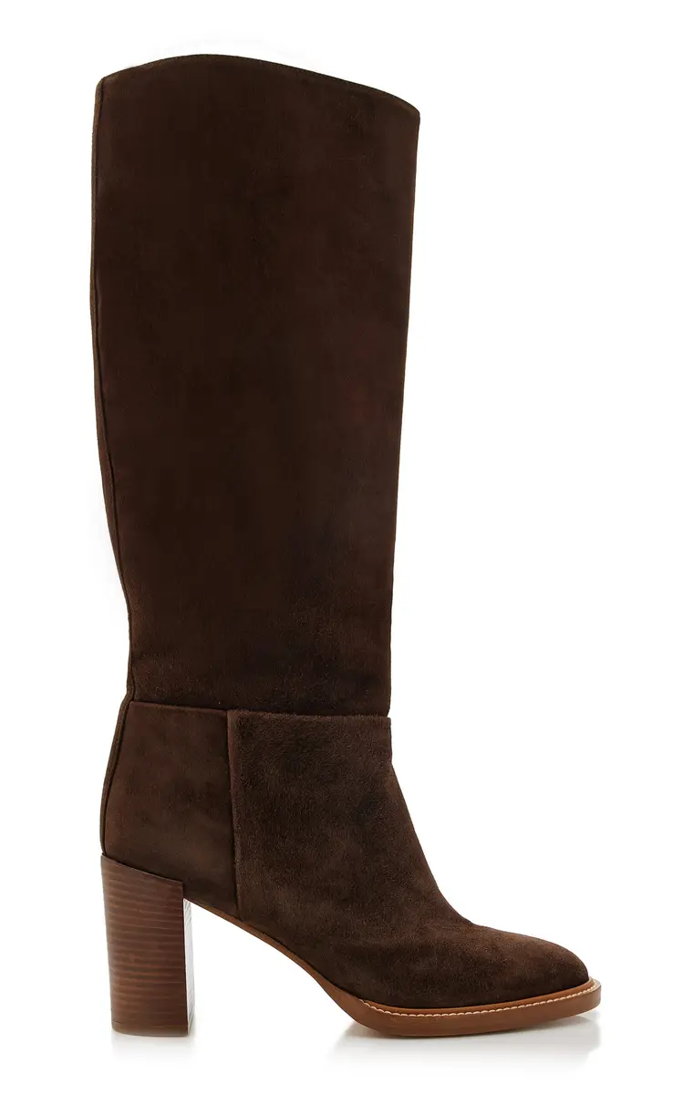 Gabriela Hearst Bocca Suede Knee Boots | Image 1 Gabriela Hearst Bocca Suede Knee Boots | Image 1