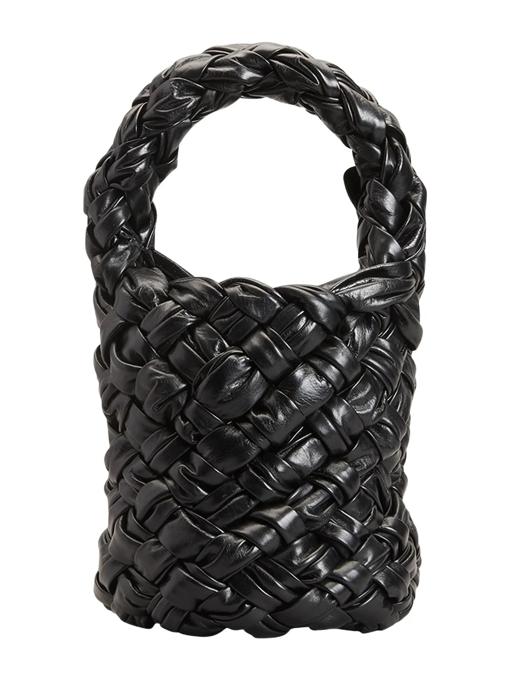 Bottega Veneta Kalimero Mini Intrecciato Pleated Bucket Bag