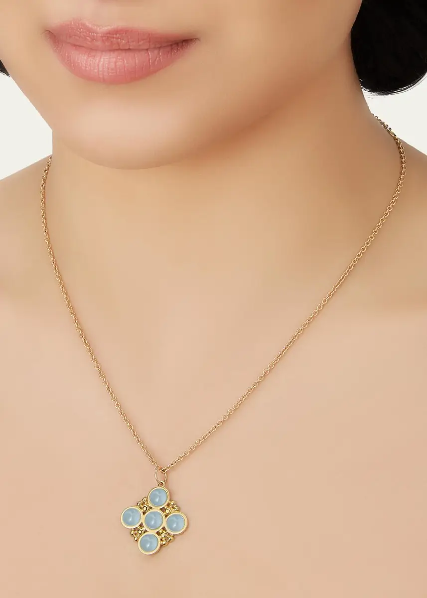 L. Klein 18k Gold Bubbles Aquamarine Pendant Necklace | Thumbnail 2