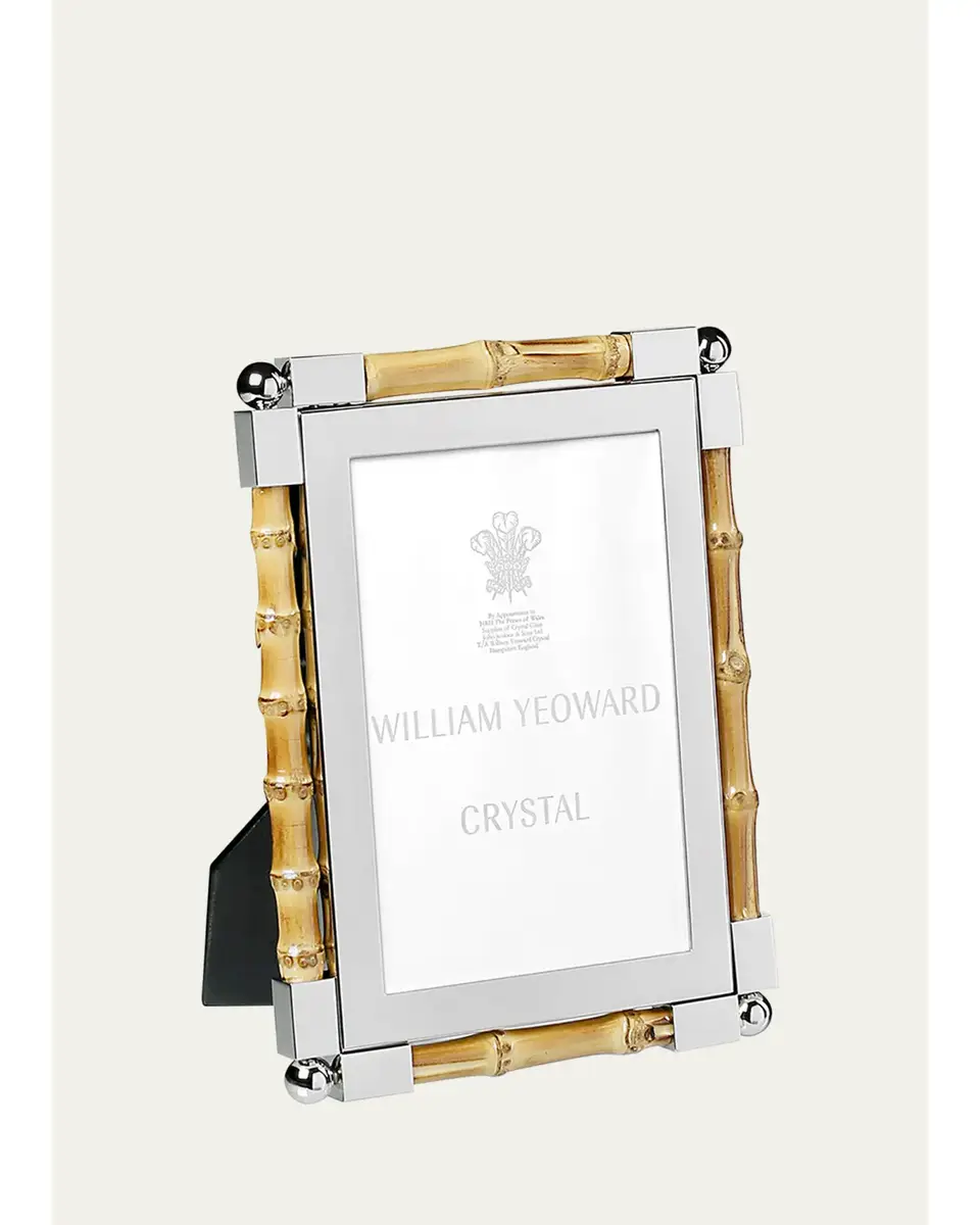William Yeoward Crystal Classic Bamboo Frame, 4" x 6" | Image 1 William Yeoward Crystal Classic Bamboo Frame, 4" x 6" | Image 1