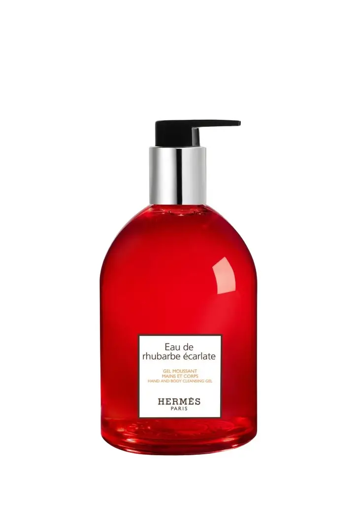 HERMÈS Eau de Rhubarbe Écarlate Hand and Body Cleansing Gel, 10.1 oz. | Image 1 HERMÈS Eau de Rhubarbe Écarlate Hand and Body Cleansing Gel, 10.1 oz. | Image 1