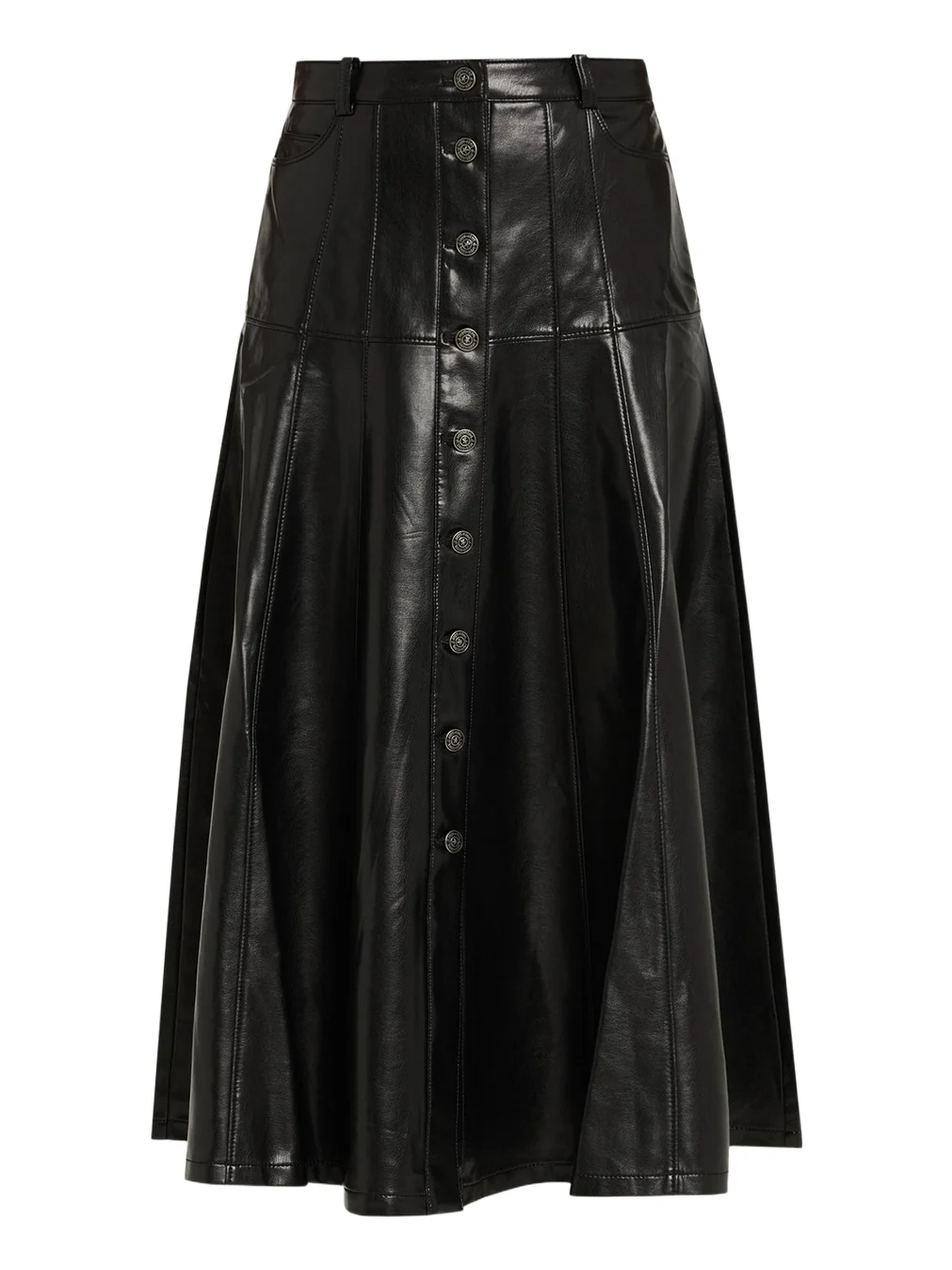 Veena Vegan Leather Midi Skirt Veena Vegan Leather Midi Skirt