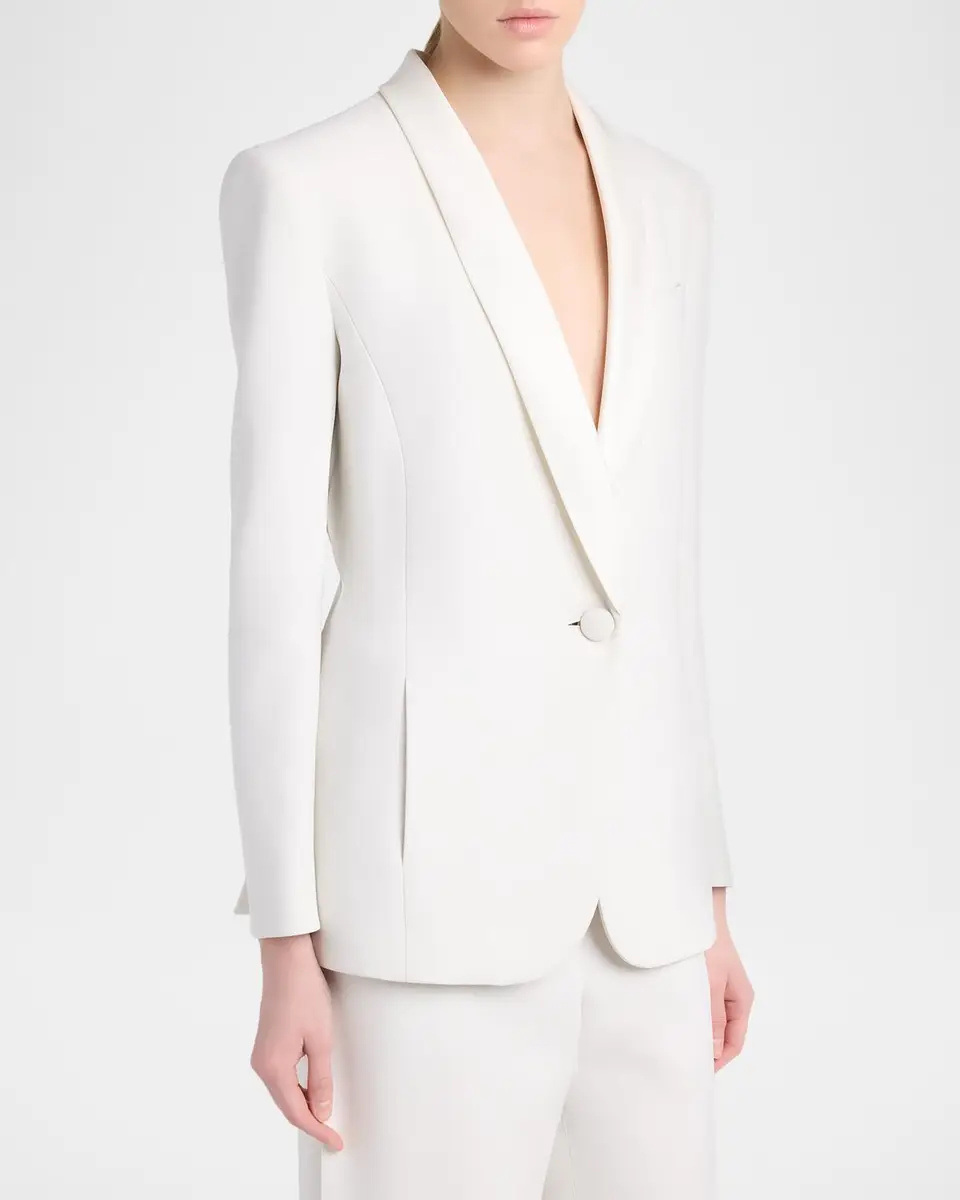Giorgio Armani Slit-Cuff Single-Breasted Blazer | Thumbnail 4 Giorgio Armani Slit-Cuff Single-Breasted Blazer | Thumbnail 4