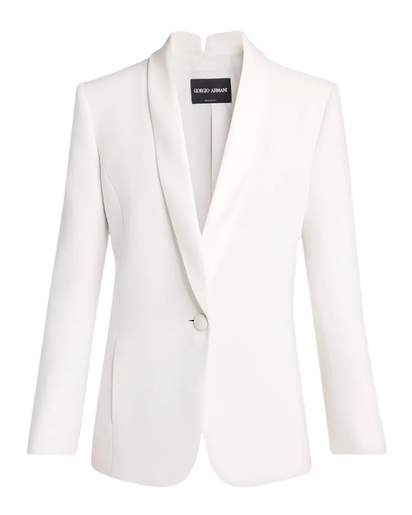 Giorgio Armani Slit-Cuff Single-Breasted Blazer | Image 1 Giorgio Armani Slit-Cuff Single-Breasted Blazer | Image 1