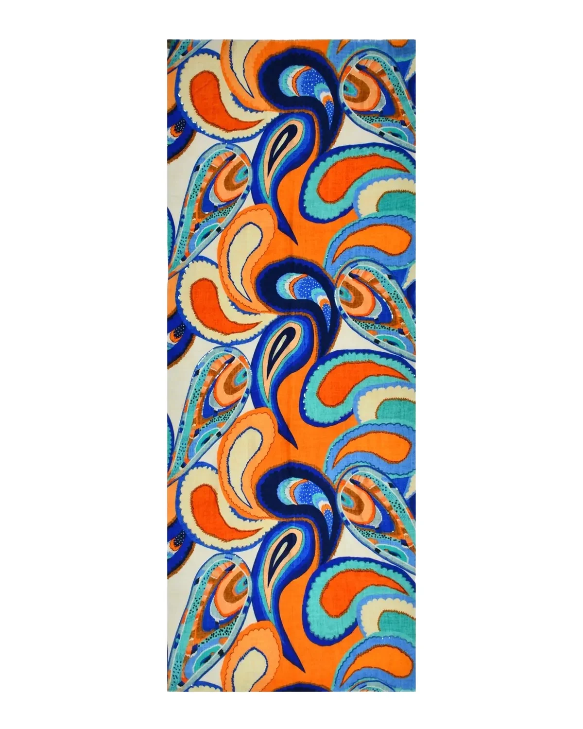 Color Blast Print Silk-Merino Wool Scarf Color Blast Print Silk-Merino Wool Scarf