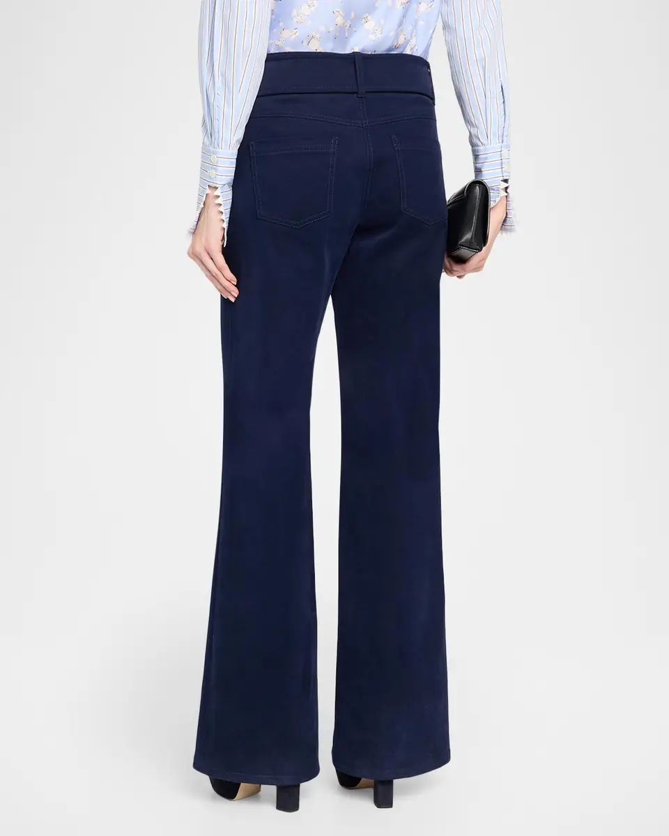 MAISON COMMON Belted Cotton Flared Trousers | Thumbnail 3 MAISON COMMON Belted Cotton Flared Trousers | Thumbnail 3