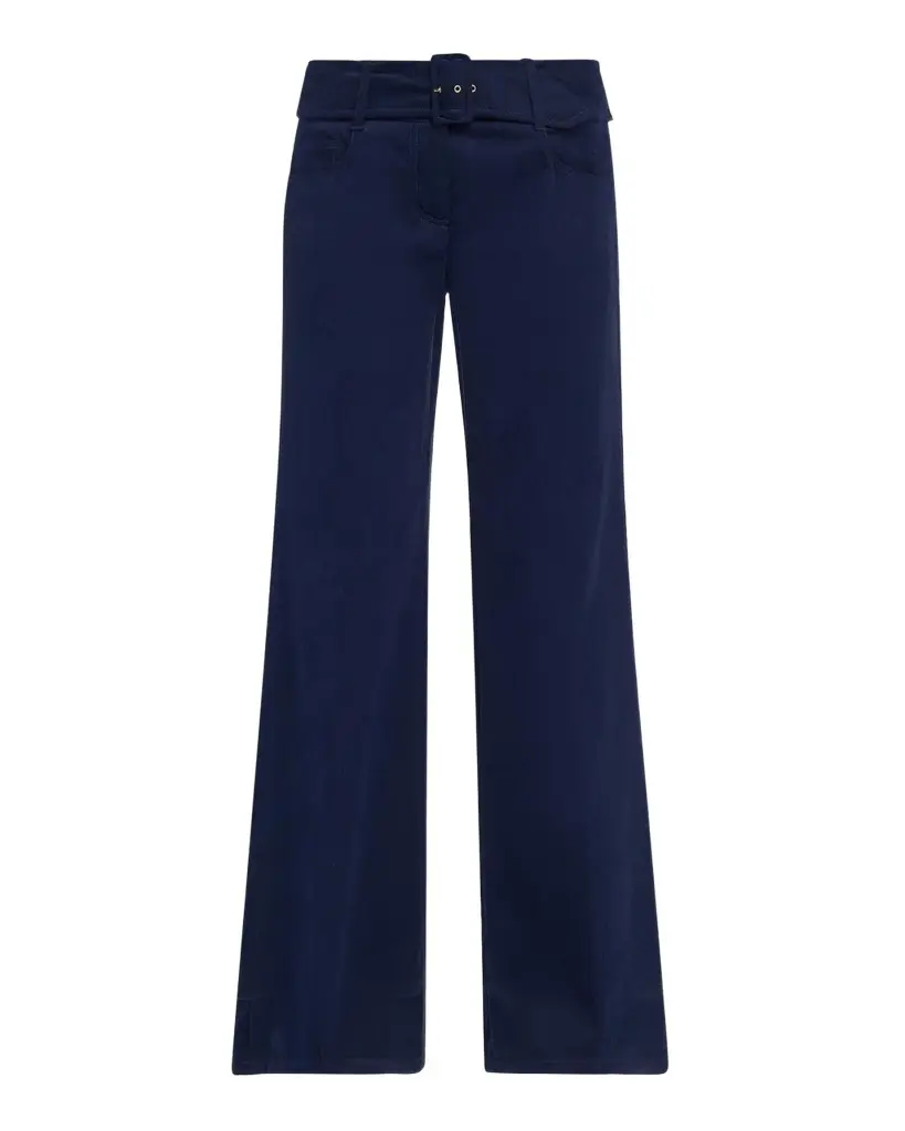 Maison Common Belted Cotton Flared Trousers | Image 1 Maison Common Belted Cotton Flared Trousers | Image 1