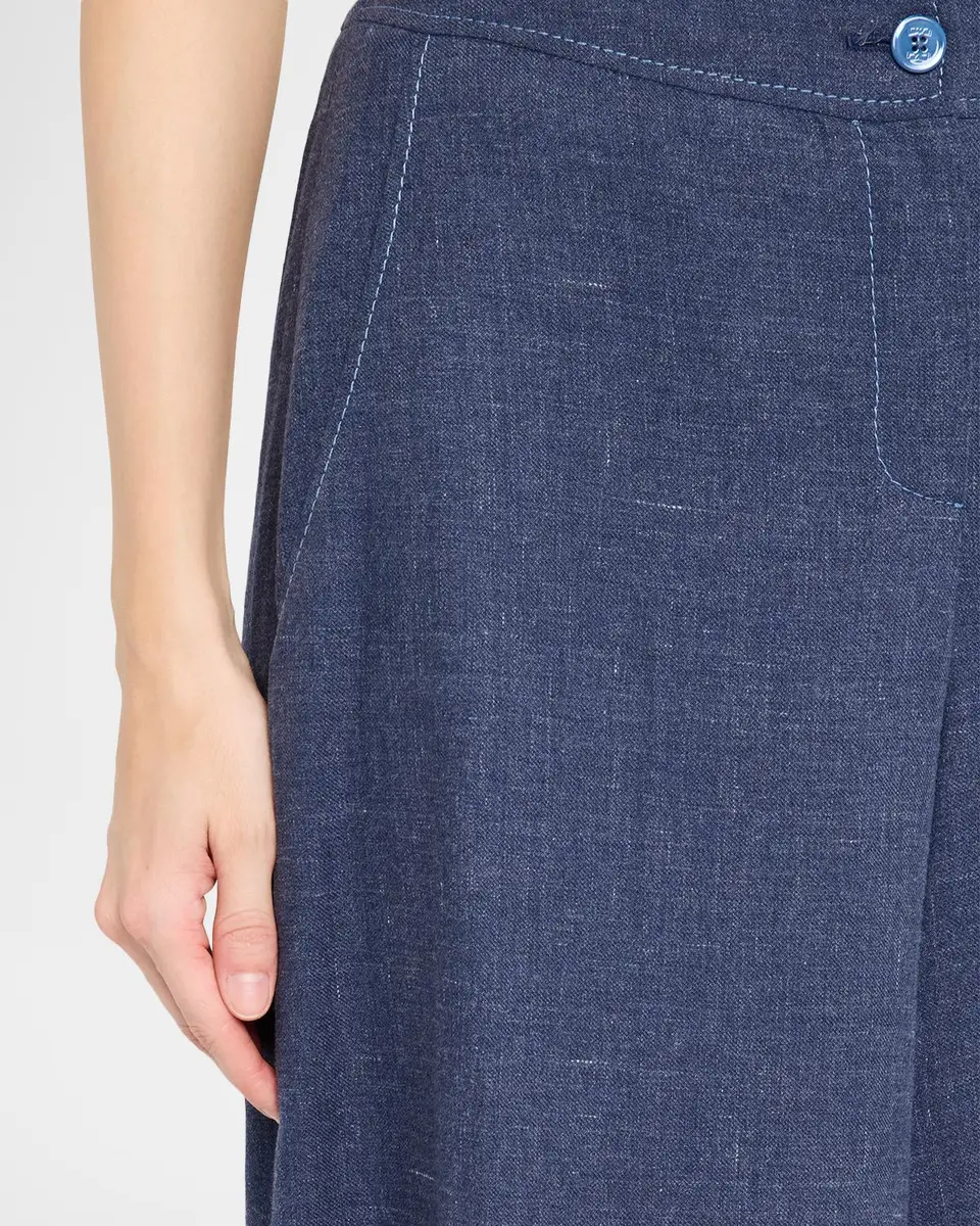 MAISON COMMON Cutwork Embroidered Cotton Wide-Leg Pants | Thumbnail 5