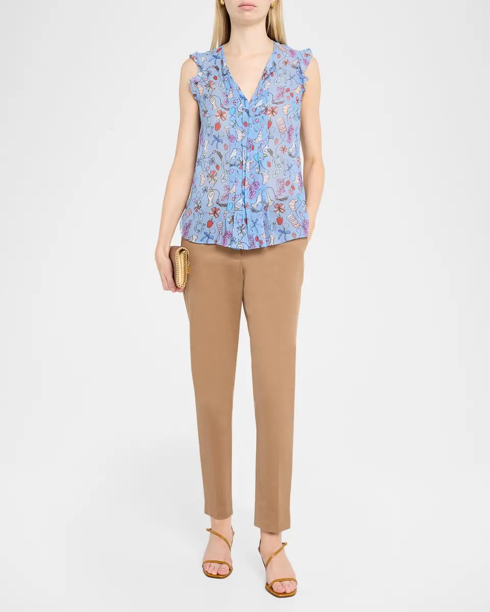 MAISON COMMON Parisian Printed Silk Top | Thumbnail 2 MAISON COMMON Parisian Printed Silk Top | Thumbnail 2