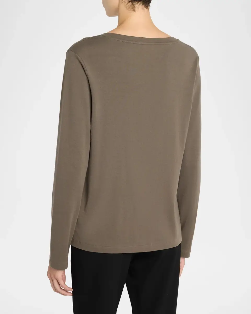 The Row Kalto Scoop-Neck Cotton Jersey Long-Sleeve T-Shirt | Thumbnail 3 The Row Kalto Scoop-Neck Cotton Jersey Long-Sleeve T-Shirt | Thumbnail 3