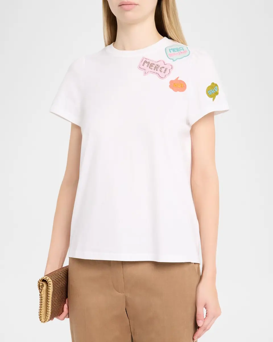MAISON COMMON French Phrase Cotton T-Shirt | Thumbnail 4