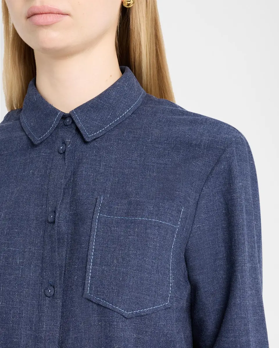 MAISON COMMON Cutwork Embroidered Cotton Button-Down Shirt | Thumbnail 5 MAISON COMMON Cutwork Embroidered Cotton Button-Down Shirt | Thumbnail 5