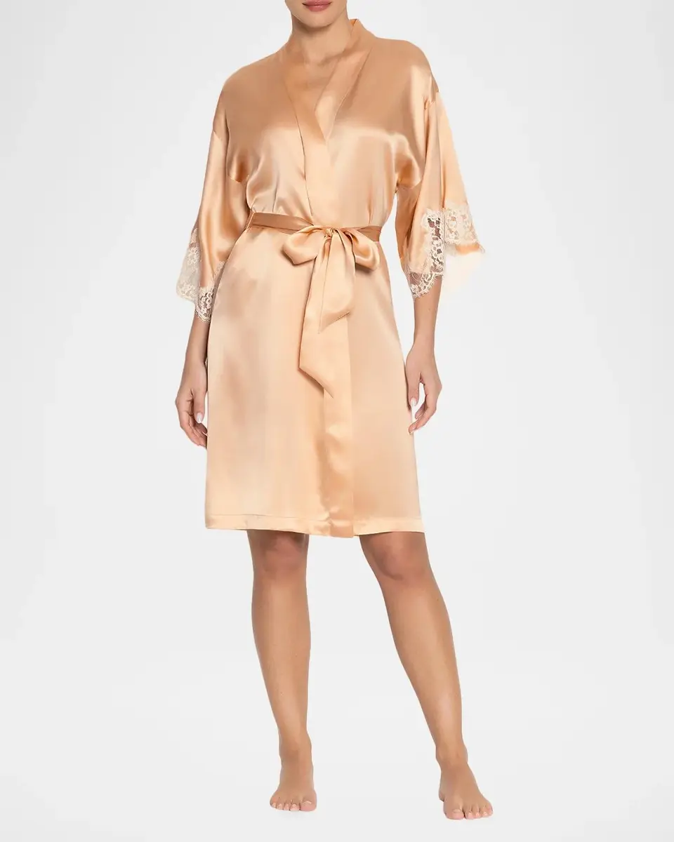 Lise Charmel Splendeur Lace-Trim Silk-Blend Robe | Thumbnail 2 Lise Charmel Splendeur Lace-Trim Silk-Blend Robe | Thumbnail 2