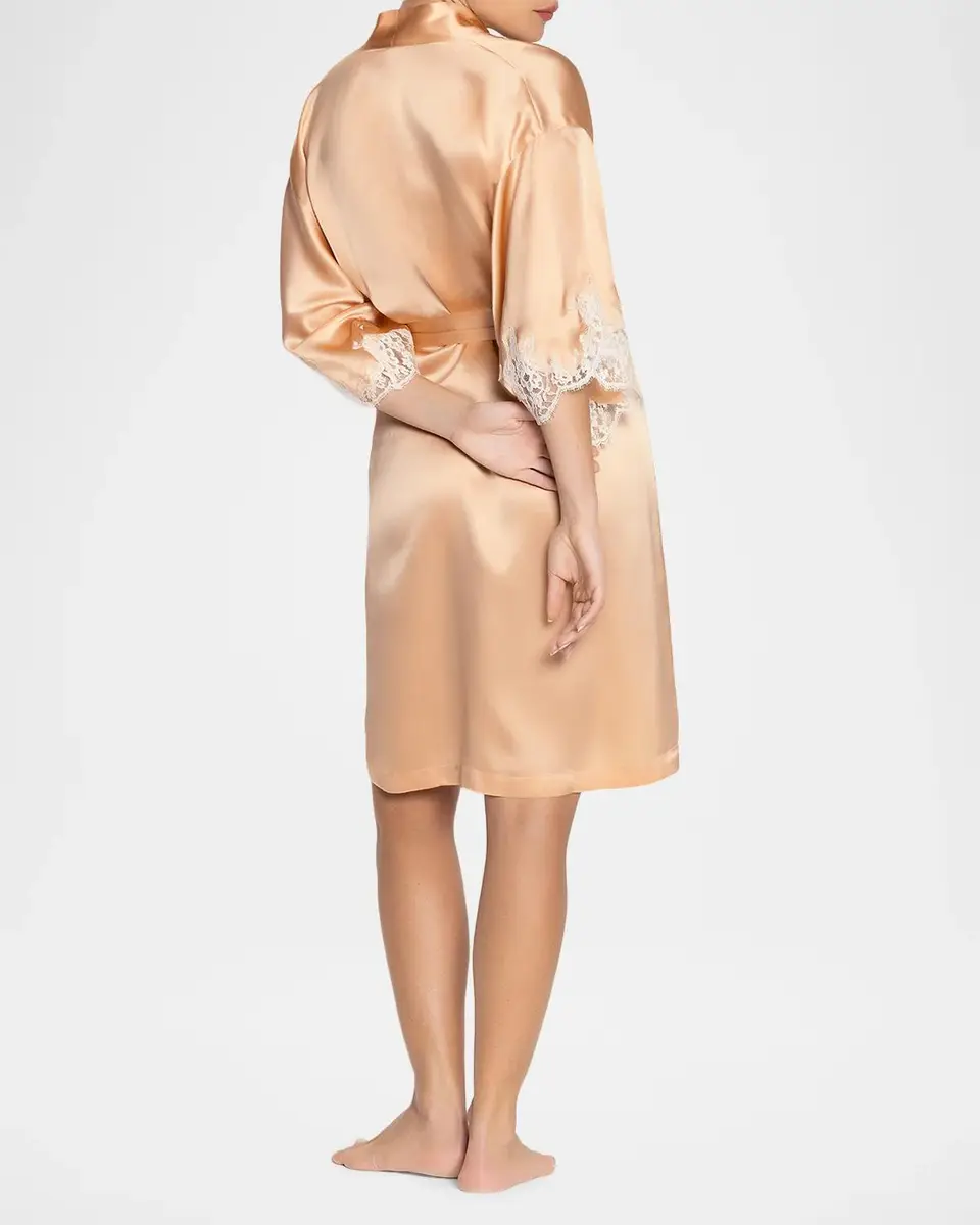 Lise Charmel Splendeur Lace-Trim Silk-Blend Robe | Thumbnail 3 Lise Charmel Splendeur Lace-Trim Silk-Blend Robe | Thumbnail 3